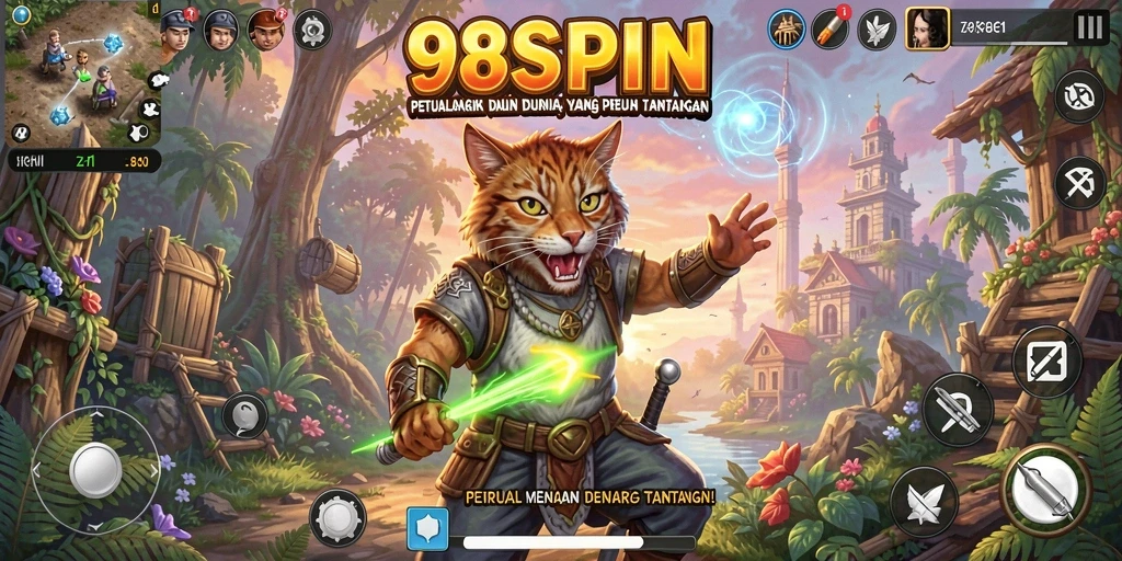 Tampilan gameplay menarik dari 98SPIN yang penuh petualangan.