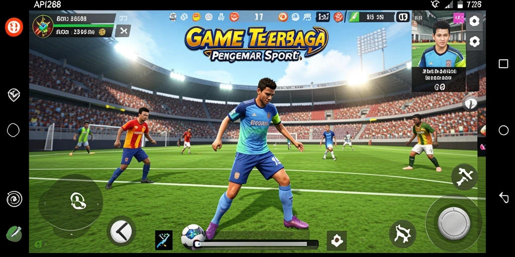 Screenshot API288 menampilkan aksi seru di lapangan olahraga.