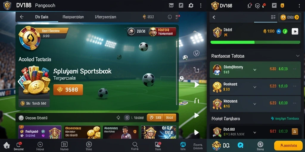 Tampilan gameplay menarik dari aplikasi Sportsbook DV188.