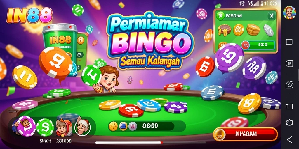 Tampilan gameplay Bingo yang seru dan mengasyikkan di IN88.