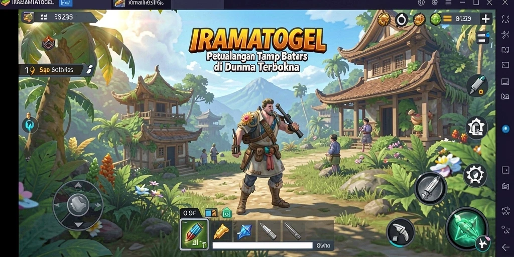 Tampilan gameplay mendebarkan dari IRAMATOGEL di dunia terbuka.