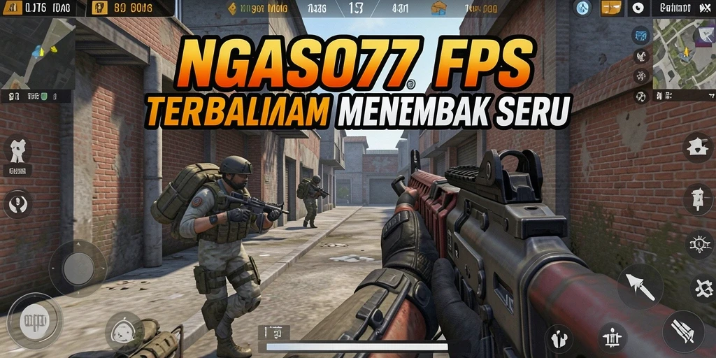 Screenshot gameplay NGASO77 dengan aksi tembak menembak yang seru.