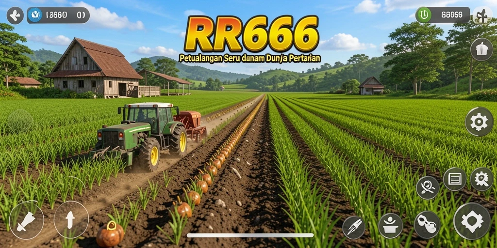 Tampilan gameplay seru dalam pertanian yang menarik.