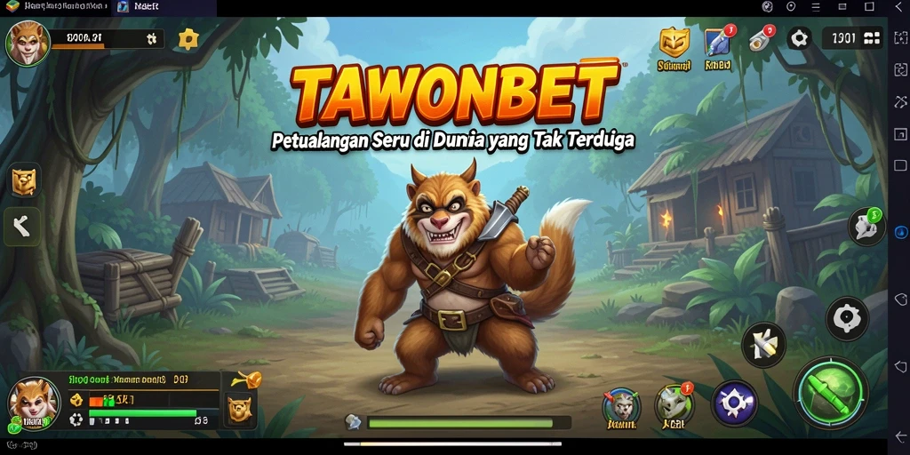 Screenshot permainan TAWONBET menunjukkan aksi petualangan yang seru dan grafis yang menawan.