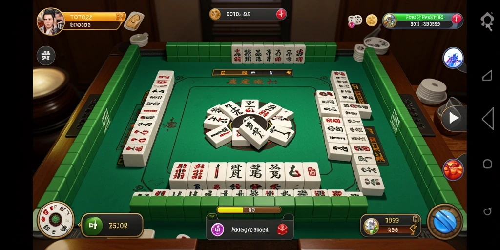 Screenshot utama TOTO22 menampilkan gameplay Mahjong yang menarik.