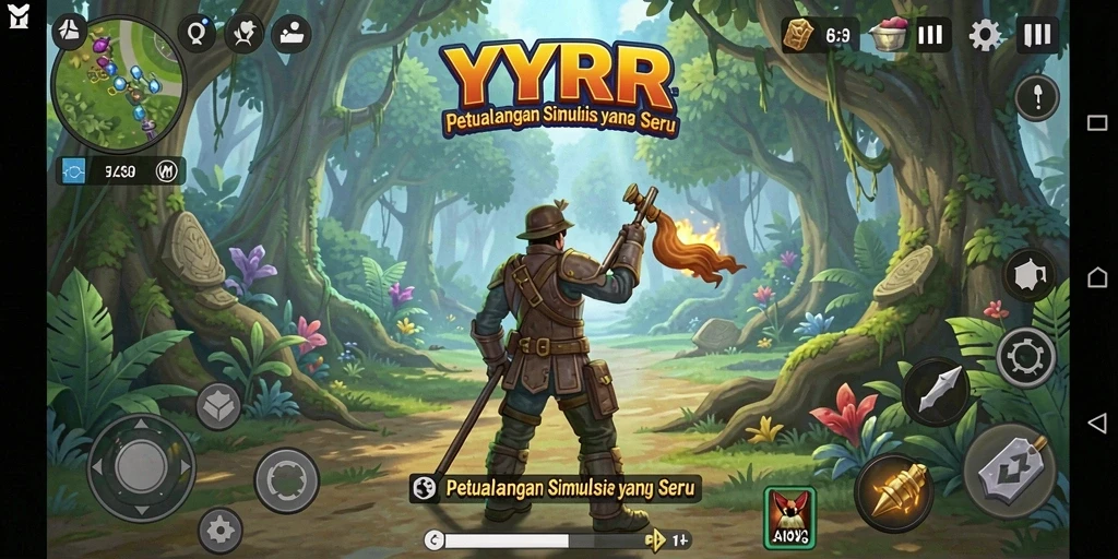 Tangkapan layar gameplay YYRR menunjukkan dunia simulasi yang interaktif dan menyenangkan.