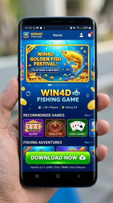 Proses unduh yang cepat dan aman di aplikasi win4d.
